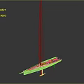 Sleek Modern Sailboat Water Vehicle With Tall Mast White Hull And Red Bottom