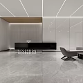 Small office reception lobby 3d model