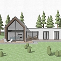 Modern single-family villa homestay building self-built house 3d model