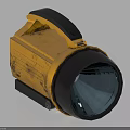 Yellow And Black Metal Downlight Spotlight With Worn Texture For Indoor Lighting