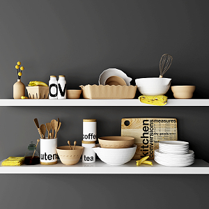 Nordic Tableware Kitchen Tableware Combination 3d model