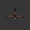 Cartoon Donkey Game Character 3D Model Standing With Arms Outstretched Brown Body Pink Inner Ears