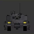Military Tank With Armored Design Cannon Turret Tracks And Front Lights