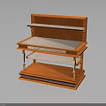 Classic Wooden Multilayer Furniture With Open Shelves Drawer And Sturdy Base