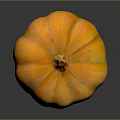 Fresh Round Orange Pumpkin With Stem As Decorative Seasonal Home Accessory