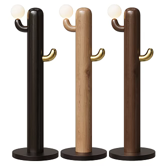 Modern wooden coat rack clothes rail 3d model