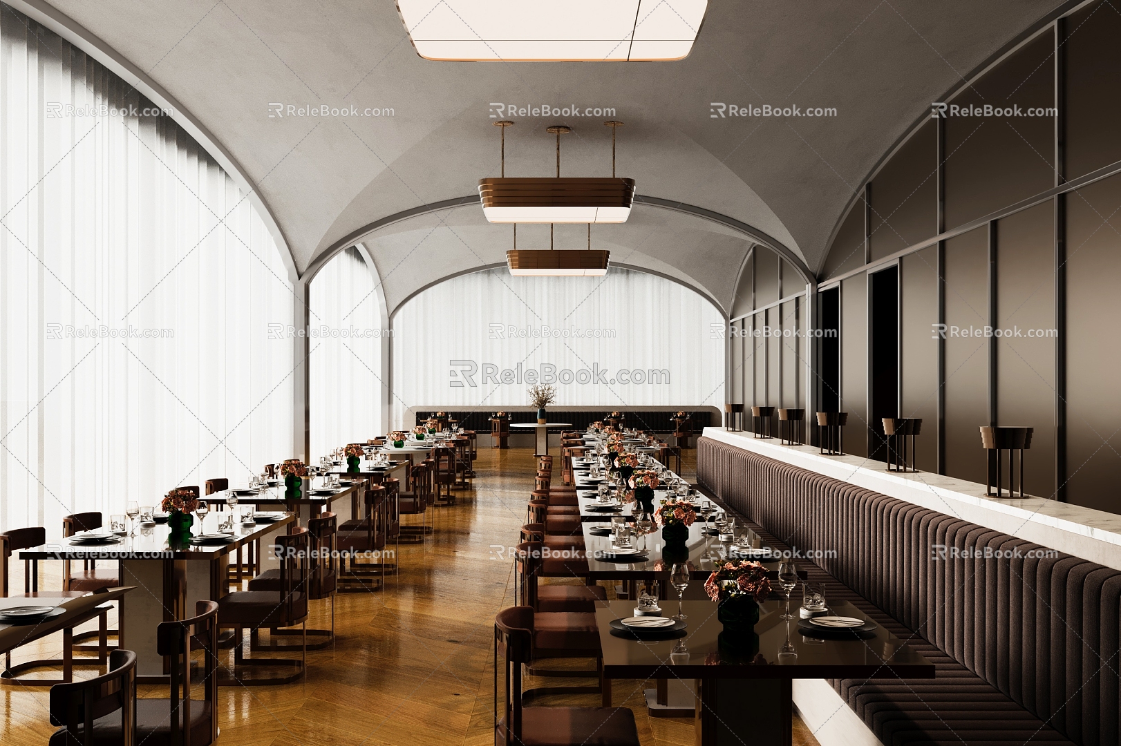 Modern Western Restaurant 3d model