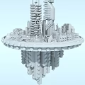 Colorful Building Blocks Creative Tower Structure With Various Shapes And Circular Base 3d model