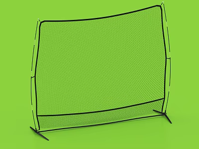 Black Frame Sports Training Net For Athletic Practice And Skill Development 3d model