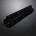 Tactical Rail System With Black Finish And Modular Accessory Mounting Holes