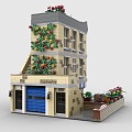 LEGO toy blocks building restaurant shop shop house 3d model