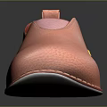Pink Leather Slip On Shoes With Red Lining White Sole Simple Casual Daily Wear Design