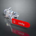 Mechanical Component With Red KPAH Label Silver Metal Knob And Screw Details