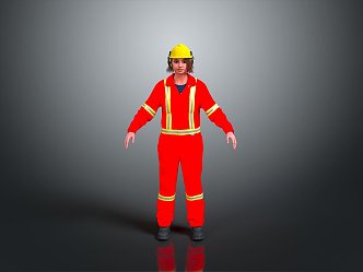 Firefighter Clothing Miner Female Miner Clothing Firefighter Fire Clothing Male Character Male Character 3d model