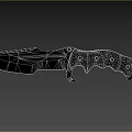 Hunting Knife Dagger Weapon Game Equipment 3d model
