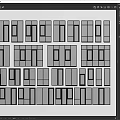 Abstract Black And White Geometric Pattern Design With Modular Rectangular Shapes 3d model