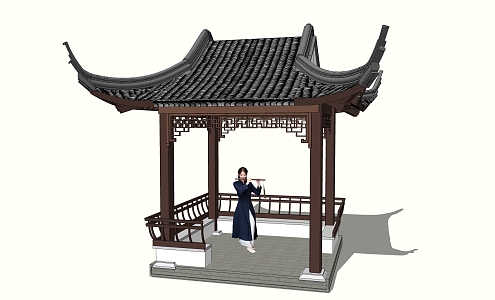 Chinese-style pavilion 3d model