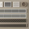Various Stylish Air Conditioner Vents With Decorative Grille Patterns For Home Use