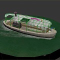 Cruise Ship Water Bus Tour Boat Sightseeing Boat 3d model