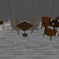Modern Table And Chair Combinations In Various Colors For Indoor Spaces With Wooden Flooring