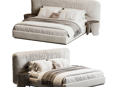 Modern Double Bed Fabric Double Bed model