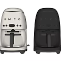 Smeg Coffee Makers White And Black Vintage Design With Glass Carafe Kitchen Appliance