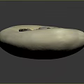 Wooden Stone Decorative Oval Tray Light Colored With Colorful Pebbles Inside