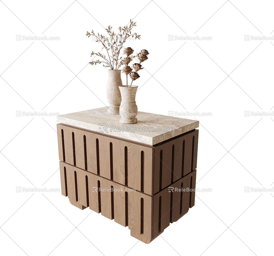 Silent Wind Bedside Cabinet 3d model