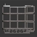 Metal Building Structure With Square Design Top Platform Circular Components And Multi Layer Railing Frame