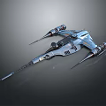 Futuristic Spaceship Design For Space Exploration With Sleek Metallic Finish And Twin Engines