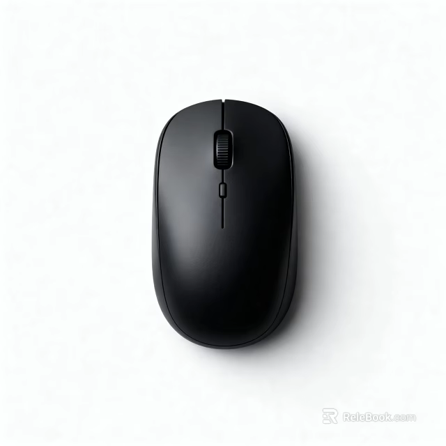 Black Office Appliance Computer Mouse With Ergonomic Design And Smooth Surface 3d model 