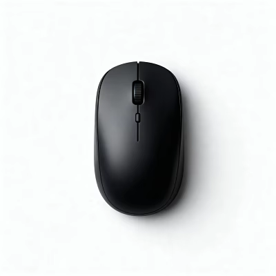 Black Office Appliance Computer Mouse With Ergonomic Design And Smooth Surface 3d model
