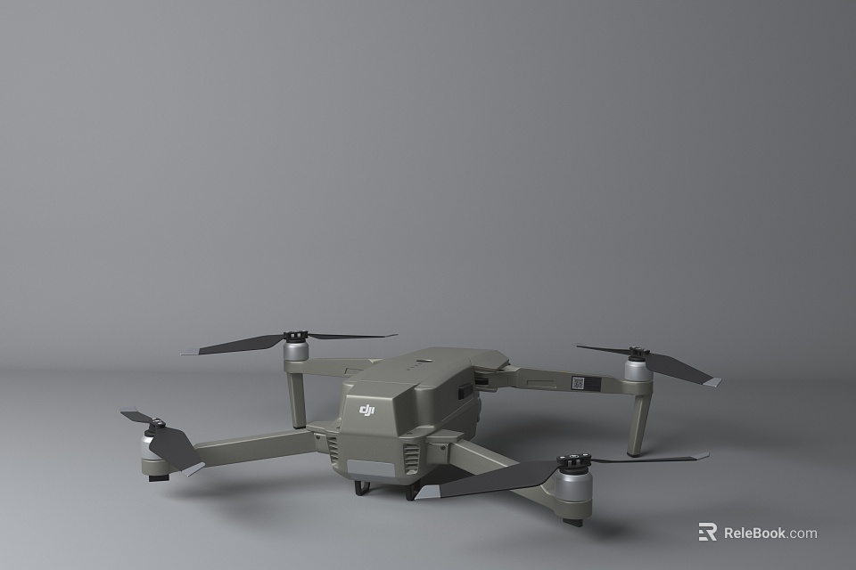 Advanced Gray Helicopter Featuring Four Rotors Camera System and Body Emblem 3d model 
