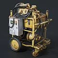 Modern engine old generator 3d model