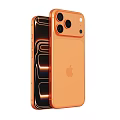 Orange Apple Smartphone Back Design With Camera System And Glossy Finish 3d model