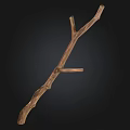 Unique Rustic Stone And Wood Branch Sculpture With Natural Design Elements
