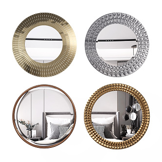 Light Luxury Mirror Decorative Mirror 3d model