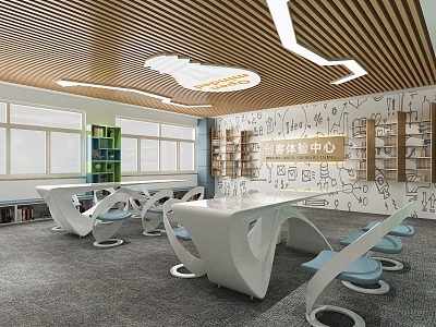 Modern Classroom Primary School Science and Technology Innovation Classroom Maker Center 3d model