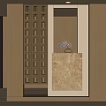 Middle Ancient Entrance Vintage Partition Decorative Wall 3d model