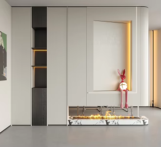 Modern Decorative Entrance Partition 3d model