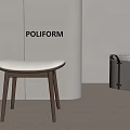 POLIFORM Elegant Modern Furniture Design With Wooden Stool And Storage Ottoman