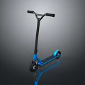 Kids Blue Scooter With Black Handlebar And Blue Wheels For Outdoor Fun
