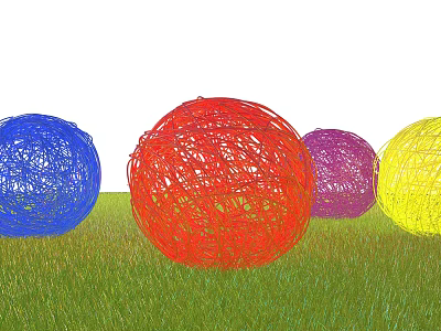 Modern lawn lamp lawn ball lamp 3d model