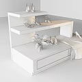 Modern Display Table Window Display Cabinet Props High and Low Table Water Table Shoe Cabinet Display Stand Women's Shoe Display Stand 3d model