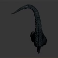 Godzilla Giant Monster 3D Model With Blue Spines In Standing Pose And Detailed Texture