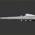 Triangular White Starship Model For Space Exploration With Detailed Aerospace Structure