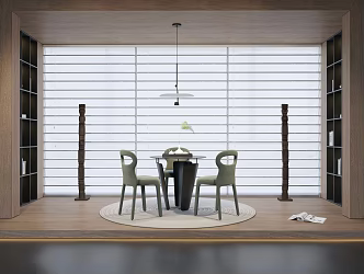 Modern Negotiation Room Negotiation Tables and Chairs 3d model
