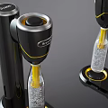 Smart Carbonated Water Machine With Transparent Bottle And Black Yellow Design