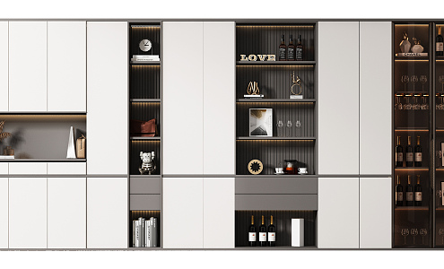 Modern Wine Cabinet Shoe Cabinet Wine Cabinet 3d model