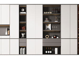 Modern Wine Cabinet Shoe Cabinet Wine Cabinet 3d model